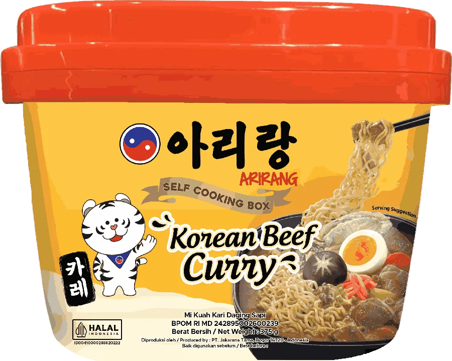 Arirang Self Cooking Box Korean Beef Curry Noodle